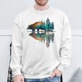 Trees Reflection Wildlife Nature Animal Bear Outdoor Forest Sweatshirt Gifts for Old Men