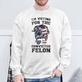 Trump 2024 Convicted Felon I'm Voting Convicted Felon Bun Sweatshirt Gifts for Old Men