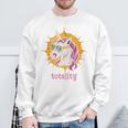 Unicorn Wearing Solar Eclipse Glasses Totality Solar Eclipse Sweatshirt Gifts for Old Men