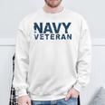 United States Navy Veteran Faded Grunge Sweatshirt Gifts for Old Men