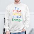 Youth I'm Elliot Doing Elliot Things Cute Personalised Sweatshirt Gifts for Old Men