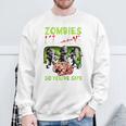 Zombies Eat Brains So You're Safe Zombie Sweatshirt Gifts for Old Men