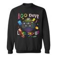 100 Days Of School Leveling Up Video Gamer 100Th Day Sweatshirt