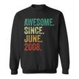 16 Years Old Awesome Since June 2008 16Th Birthday Sweatshirt