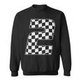 2 Year Old Pit Crew Two 2Nd Birthday Boy Racing Car Flag Sweatshirt