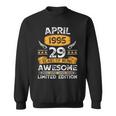 29 Years Old Vintage April 1995 29Th Birthday Mens Sweatshirt