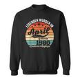 44 Geburtstag Geschenk Mann Legenden Sind Im April 1980 Sweatshirt