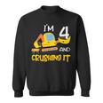 4Th Birthday Four 4Yr Construction Lover 4 Years Old Boy Sweatshirt