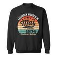 50 Geburtstag Geschenk Mann Legenden Sind Im Mai 1974 Sweatshirt