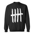 5Th Birthday Outfit 5 Years Old Tally Marks Anniversary Sweatshirt