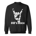 80S Rock N Roll Band Hand Horns Vintage Style Sweatshirt