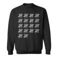 90 Years Old Tally Marks 90Th Birthday Sweatshirt