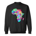 Africa Map With Boundaries And Countries Names Sweatshirt