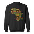 Africa Map Kente Pattern Green Ghana Style West African Sweatshirt