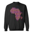 Africa Map Kente Pattern Pink Ghana Style African Sweatshirt