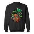 African American Female Leprechaun Black St Patrick's Day Sweatshirt