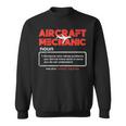 Aircraft Mechanic Definition Airplane Technician Women Sweatshirt