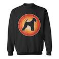 Airedale Terrier Retrointage 60S 70S Sunset Dog Lovers Sweatshirt