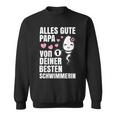 Alles Gute Papa Wünscht Dir Dein Beste Schwimmerin Father's Day S Sweatshirt