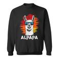 Alpapa Alpaka Lama Fan Liebhaber Dad Frischgebackenerater Sweatshirt