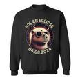 America Totality 40824 Retro Capybara Solar Eclipse 2024 Sweatshirt