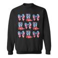 American Flag Boots And Bows 4Th Of July Cowgirl Western Sweatshirt
