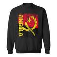 Angola Flag Vintage Distressed Angola Sweatshirt