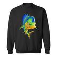 Angry Mahi Mahi Fish Sport Fishing Fisherman Sea Crew Sweatshirt