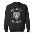 Anti Social Cat Club Tiger Head Vintage Retro Sweatshirt