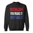 Anti-Socialism Saying Red White Blue Capitalist Sweatshirt