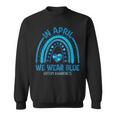 In April We Wear Blue Autism Awareness Puzzle Rainbow Sweatshirt