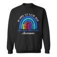 In April We Wear Blue Child Abuse Awareness Rainbow Sweatshirt