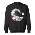 Asexual Pride Lgbtq Ace Flag Japanese Great Wave Sweatshirt