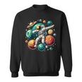 Astronaut Dabbing Planets Astronaut Science Space Sweatshirt