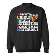 Autism Awareness Support Saying With Puzzle Pieces Sweatshirt