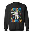 Autism Unicorn Floss Cant Dim My Sparkle Awareness Girls Kid Sweatshirt