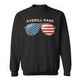 Averill Park Ny Vintage Us Flag Sunglasses Sweatshirt