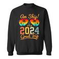 Aw Ship It's A Grad Trip 2024 Vintage Graduation Cruise 2024 Sweatshirt