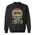 Awesome Since 1973 50Th Birthday 50 Year Old Cat Lovers Sweatshirt
