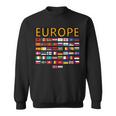 Banderas De Europa Europaiajes Mundial Geografía País Banderas Sudadera Camisa de entrenamiento