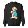 Beagle I Love Mom Apparel Dog Mom Womens Sweatshirt