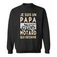 Belle Idea Cadeau Je Suis Un Papa Motard Qui Déchire Sweatshirt