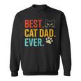 Best Cat Dad Ever Vintage For Retro Fathers Day Birthday Sweatshirt