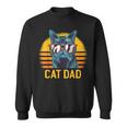 Best Cat Dad Fathers Day Kitty Daddy Papa Vintage Sweatshirt