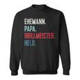 Bester Papa Grillmeister Held Grillen Bester Husann German L Sweatshirt