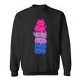 Bi Pride Cat Lgbt Bisexual Flag Cute Kawaii Cat Sweatshirt