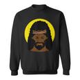 Black Jesus With Afro African American Religious Portrait Sweatshirt