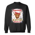 Bleached Highland Cow Apparently I Have An Attitude Who Knew Sweatshirt