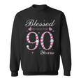 Blessed By God For 90 Years Old 90Th Birthday Party B-Day Sweatshirt