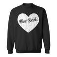 Blue Devils School Sports Fan Team Spirit Mascot Heart Sweatshirt